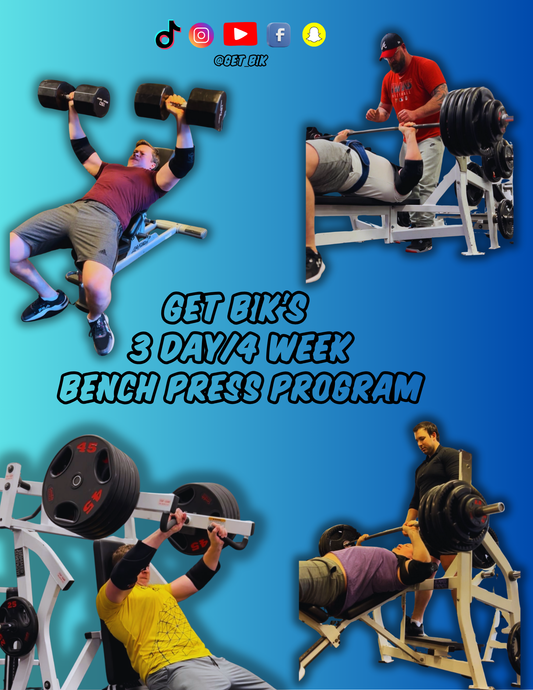 3 DAY 4 WEEK BENCH PRESS PROGRAM